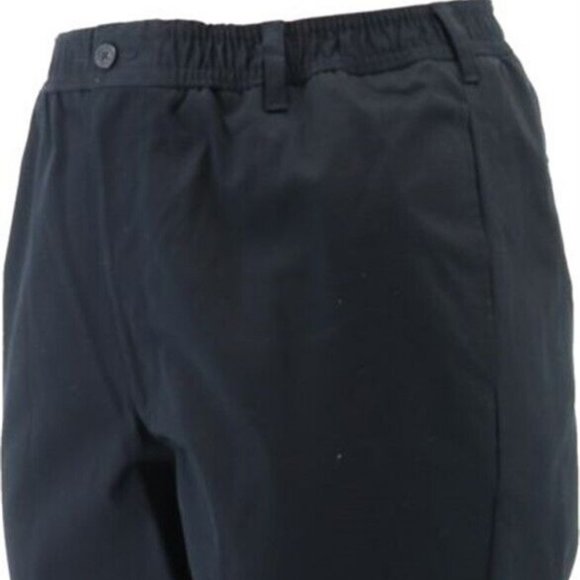 NWT LANDS' END UNIFORM ELASTIC WAIST CHINO PANTS BLACK 36 & 38 (UNHEMMED) - Picture 2 of 11